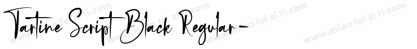 Tartine Script Black Regular字体转换